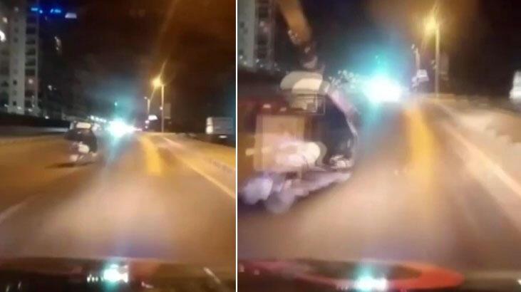 Bursa’da 14 yaşındaki motosiklet sürücüsünün ölümü kameraya böyle yansıdı