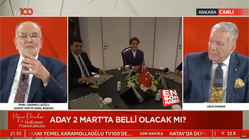 Temel Karamollaoğlu 6’lı masada adaylığı konuşulan 3 ismi açıkladı