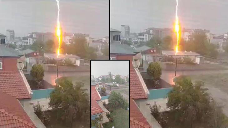 Iğdır’da bir eve yıldırım düştü: O anlar anbean kaydedildi