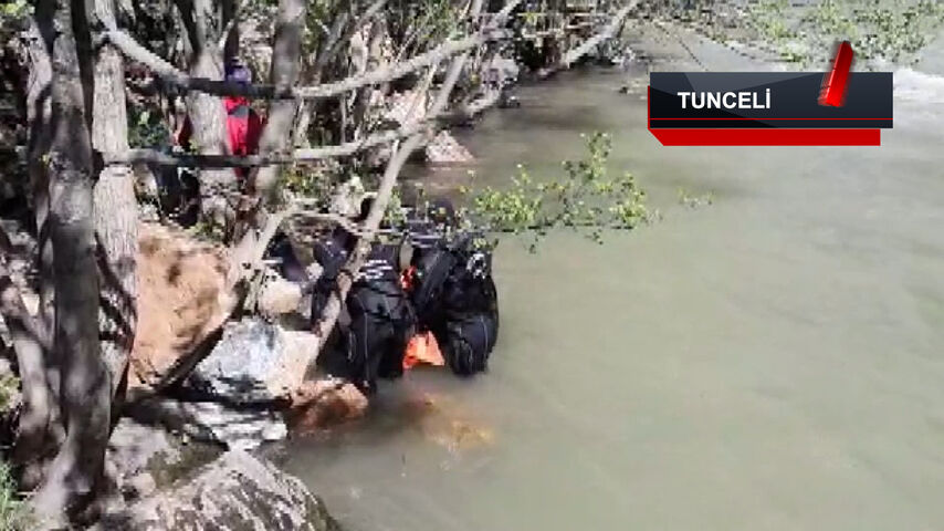 Munzur Çayı’nda kaybolan amca bulundu ,yeğeni aranıyor