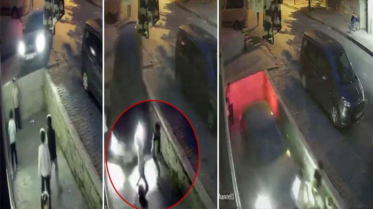 Sultangazi’de otomobil oyun oynayan çocukların arasına daldı