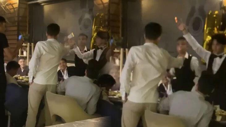 Doğum günü partisinde skandal! Türk lirasına saygısızlık yanlarına kar kalmadı