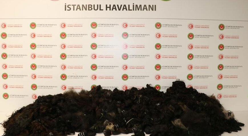 İstanbul Havalimanı’nda 93 kilo insan saçı ele geçirildi