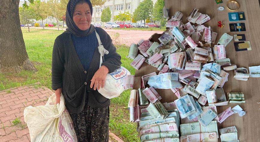 Kaybettiği 400 bin liralık para ve altın, çöpten çıktı! ‘Ben ekmek poşeti diye aldım’