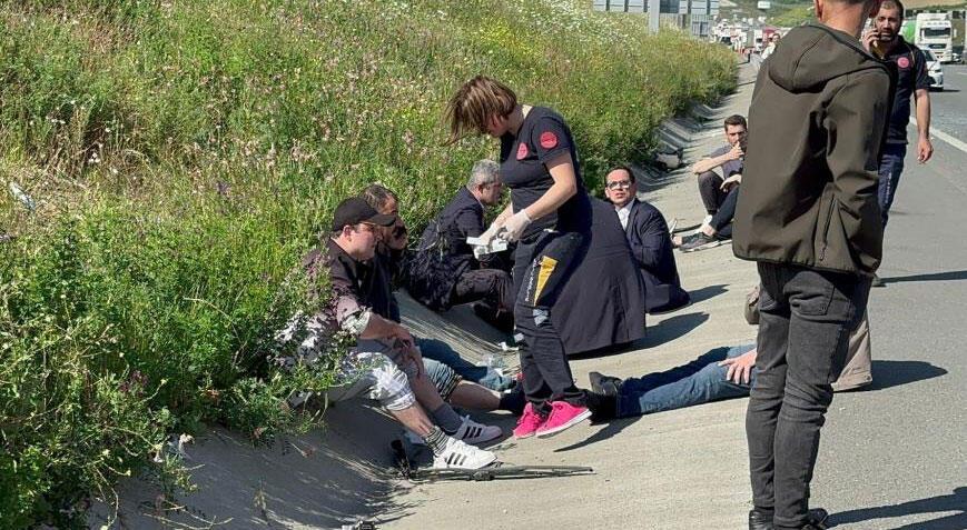 Kuzey Marmara Otoyolu Çatalca istikametinde zincirleme kaza! Yaralılar var