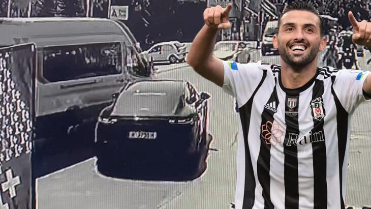Beşiktaşlı futbolcu Umut Meraş’ın kaza görüntüleri ortaya çıktı