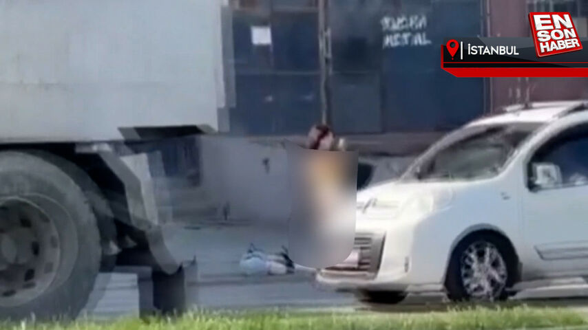 Sultangazi’de soyunan kadın, sürücülerin dikkatini dağıttı