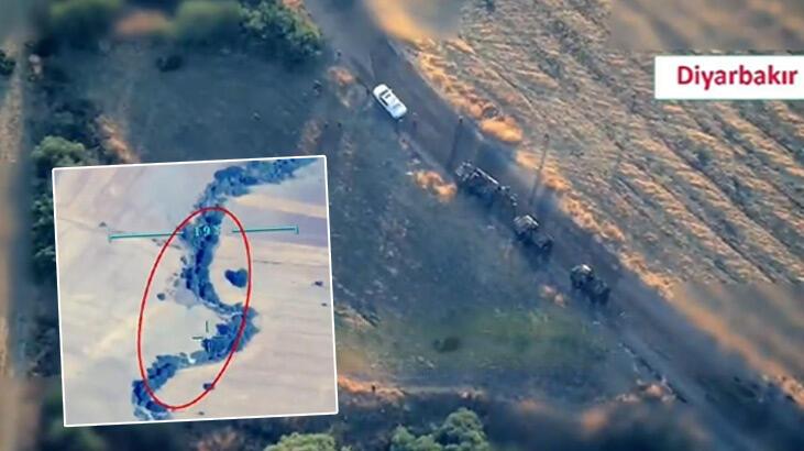 Görüntüler paylaşıldı! Diyarbakır’da keşif sırasında keşfedilen teröristlere operasyon