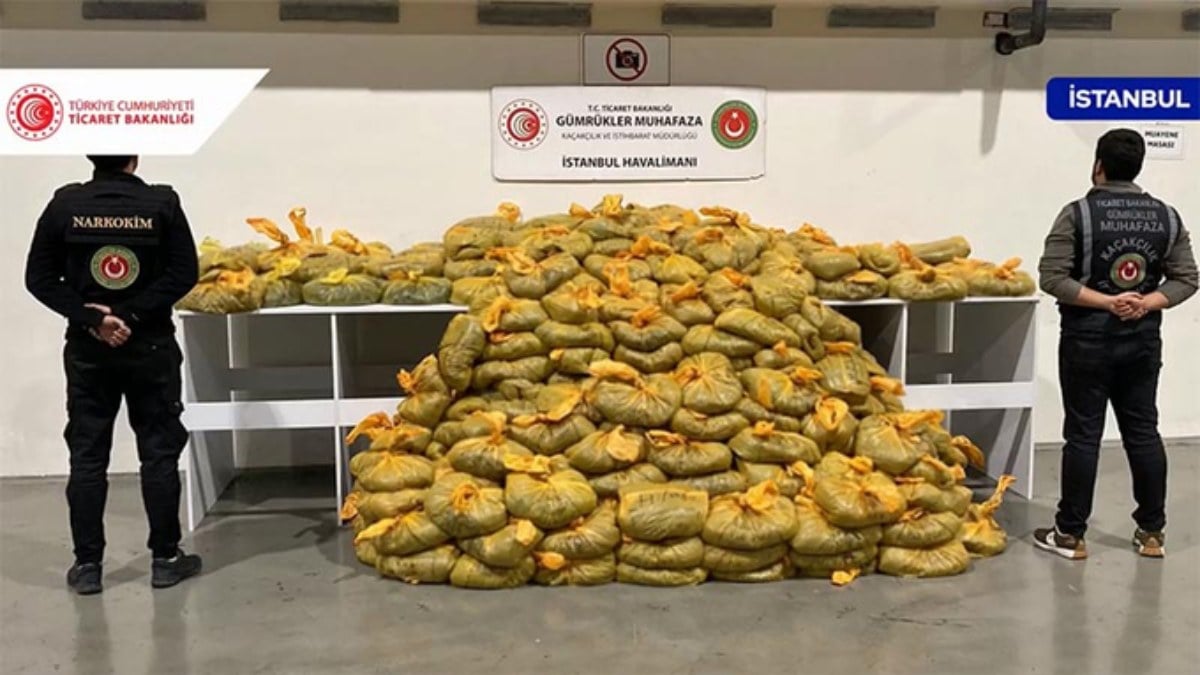 Bakanlık paylaştı! İstanbul Havalimanı’nda 568 kilogram uyuşturucu ele geçirildi
