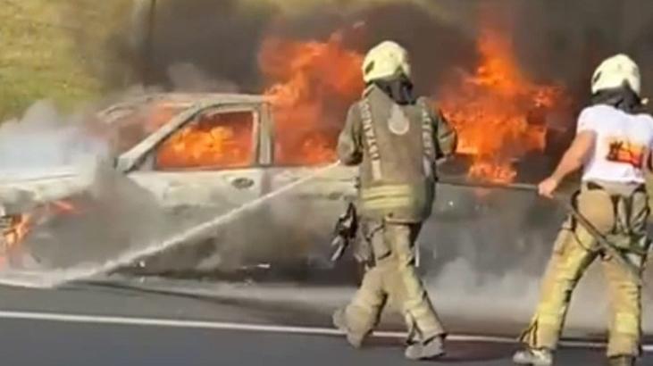 Zamanla yarış! Sürücü kendini son anda kurtardı: Araç bu hale geldi