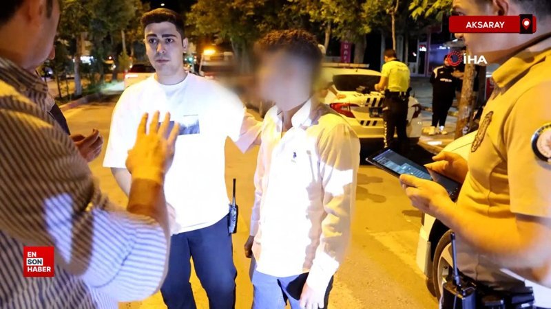 Aksaray’da 14 yaşında minibüs kullanırken polise yakalandı
