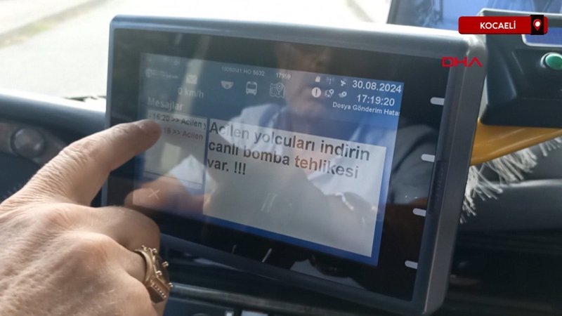 Kocaeli’de otobüslerde ‘Acilen yolcuları indirin canlı bomba tehlikesi var’ mesajı