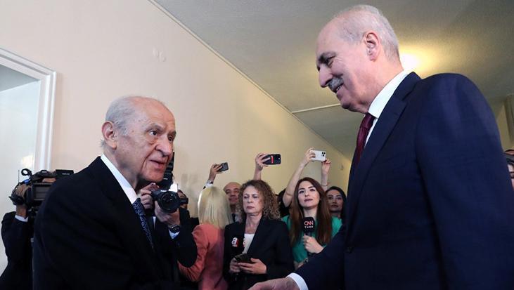 Kurtulmuş’tan Bahçeli’ye ziyaret! ‘Meclis’i önemli görevler bekliyor’