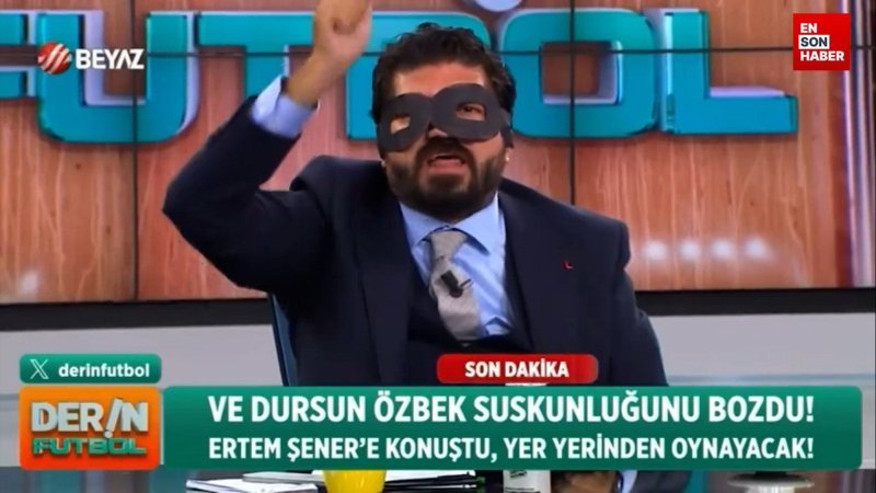 Rasim Ozan Kütahyalı programa Osimhen maskesiyle çıktı